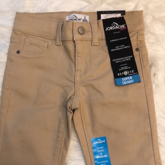 NWT Girl's Jordache Super Skinny Khaki Type Pants - Picture 3 of 12
